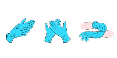 Lateks ameliyat eldivenleri. tıbbi koruyucu eldivenler