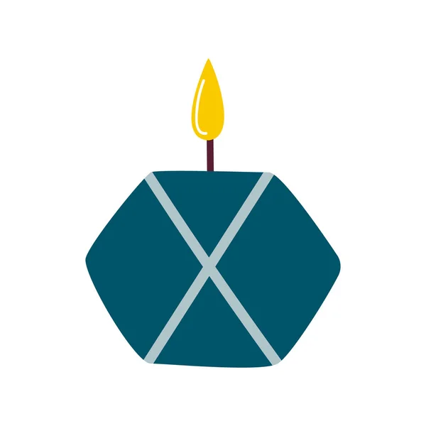 Καμένο αρωματικό κερί για αρωματοθεραπεία — Διανυσματικό Αρχείο