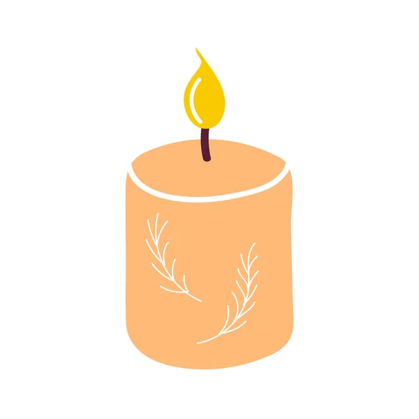 Candle isolated on a white background — Stock Vector