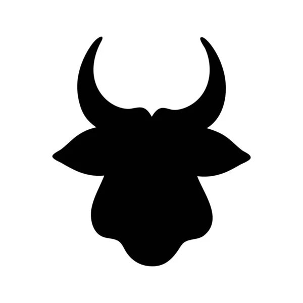 Tête d'une silhouette abstraite de taureau. Symbole de 2021 — Image vectorielle