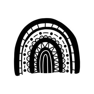 siyah ve beyaz gökkuşağı. İskandinav tarzı