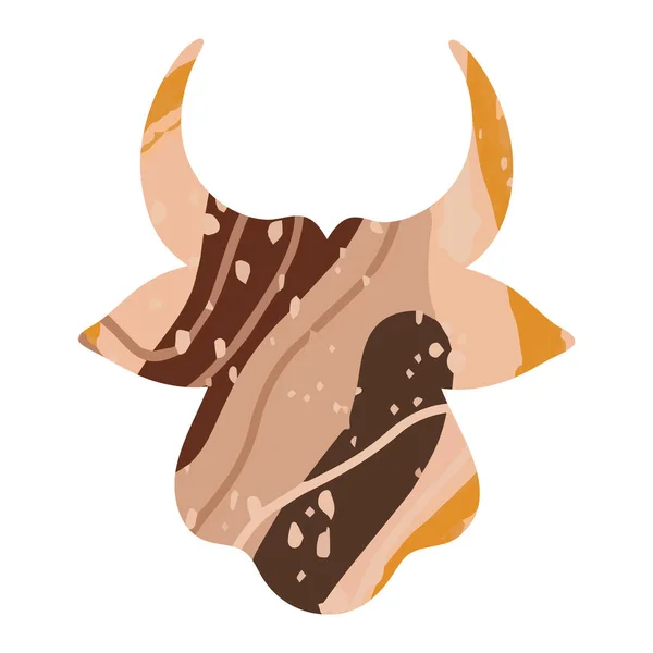 Символ 2021 року Голова рогатого бика — стоковий вектор