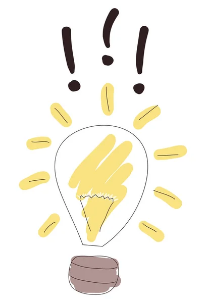 Konzeptionelle Illustration Glühbirne Symbolisiert Die Idee Vektor — Stockvektor