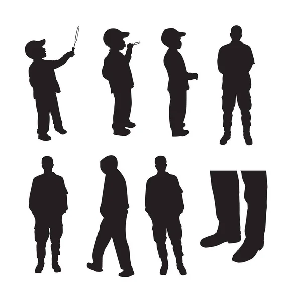 Silhouettes of people — Stock Vector