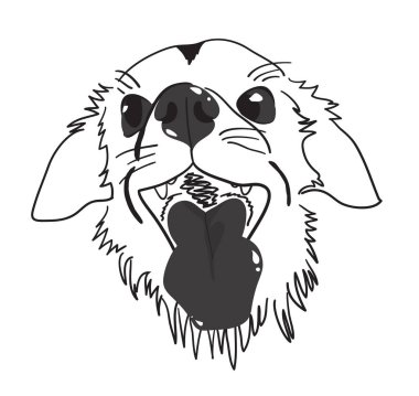 Bir köpeğin portresi.