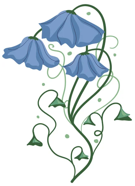 Abstract blue flowers — Stock Vector