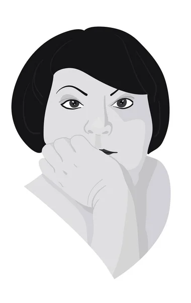 Portret van een vrouw — Stockvector