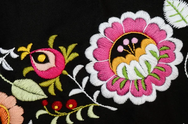 Traditional Moravian Folklore Embroidery — Stock Photo, Image