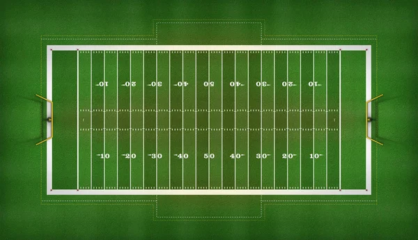 American Football Feld Draufsicht � � � � 3D Illustration — Stockfoto