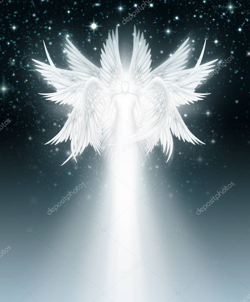 Multi Winged Angel in the Night Sky