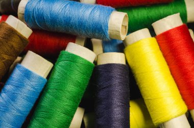 Renkli konu closeup makaralar