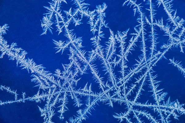 Nyår Och Jul Abstrakt Isiga Snöiga Bakgrund Med Riktiga Kristaller — Stockfoto
