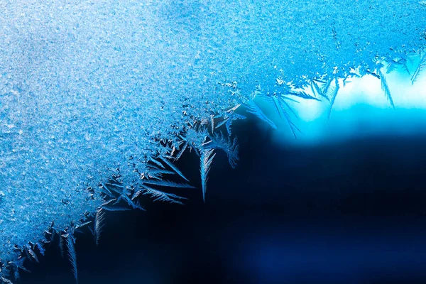 Nyår Och Jul Abstrakt Isiga Snöiga Bakgrund Med Riktiga Kristaller — Stockfoto