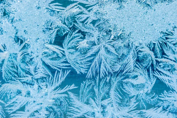 新年とクリスマス抽象的な氷の霜寒い天候雪のブルー — ストック写真