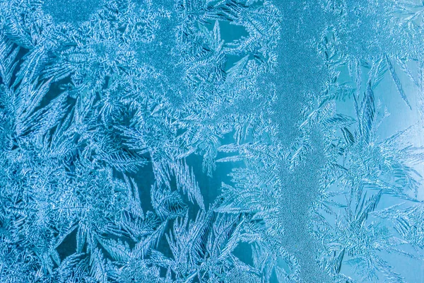 New Year and Christmas abstract icy frost cold weather snowy blu — Stock Photo, Image