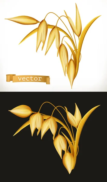 Avena Icono Vector Realista — Archivo Imágenes Vectoriales