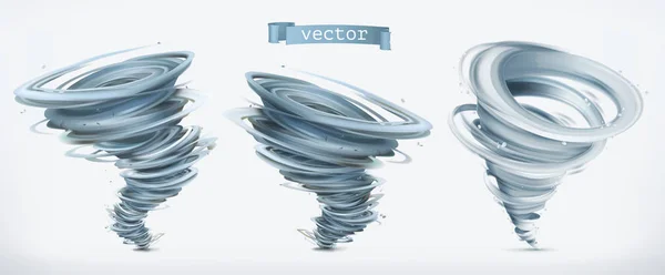 Tornado Vector Icon Set — Stock Vector