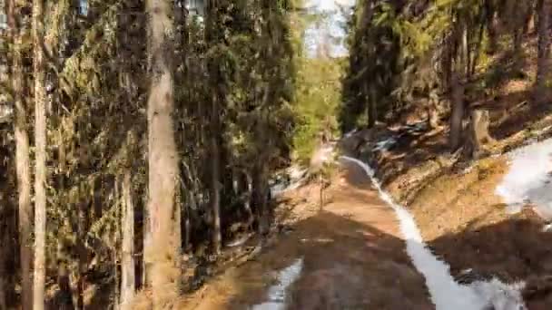 Hiperlapso Com Caminhadas Estrada Montanha Alpes Suíça — Vídeo de Stock