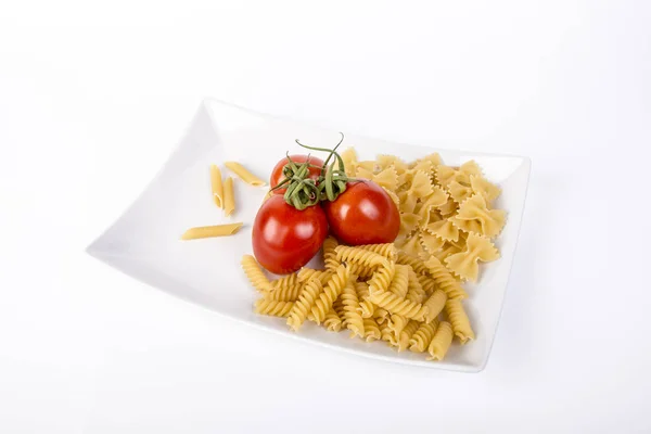 Pasta Italiana Fresca Con Tomate — Foto de Stock