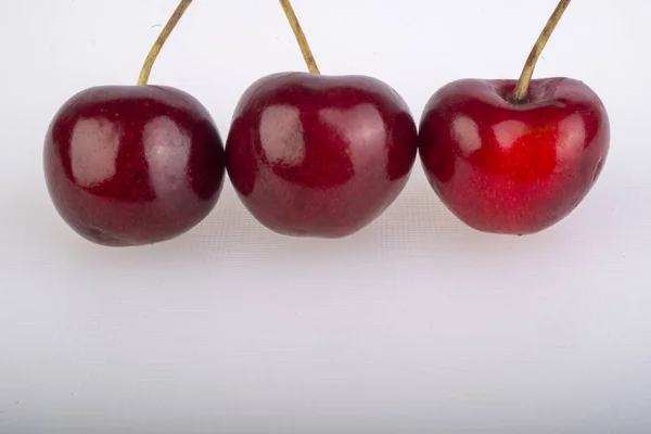 Rote Kirschen Frisches Obst — Stockfoto