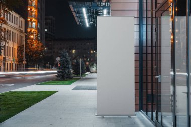 Modern iş veya Ticaret Merkezi, 3d render yanındaki boş topla.