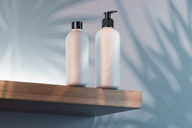 Krem, losyon kozmetik ayarla şişe. Boş plastik kaplar. 3D render.