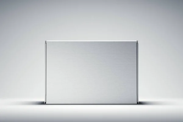 Изолированный белый картонный ящик на белом фоне. 3d-рендеринг . — стоковое фото