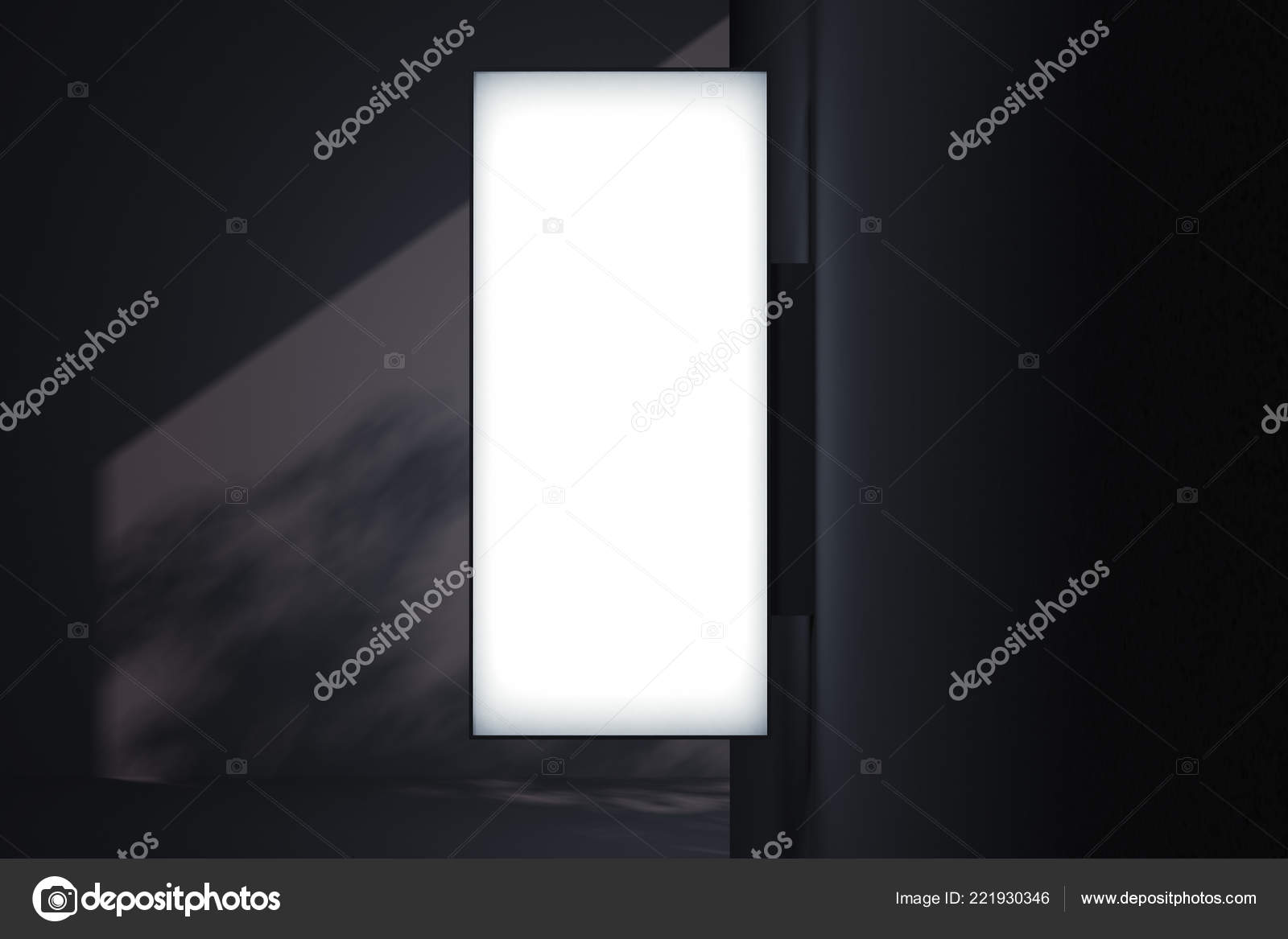 Download Blank Store Signboard Mockup Empty Illuminated Shop Lightbox 3d Rendering Stock Photo By C Ekostsov 221930346