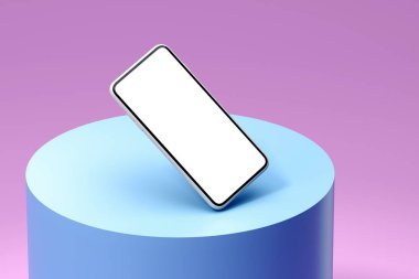 Çok renkli, sosyal medya kavramı izole cep telefonu. 3D render.