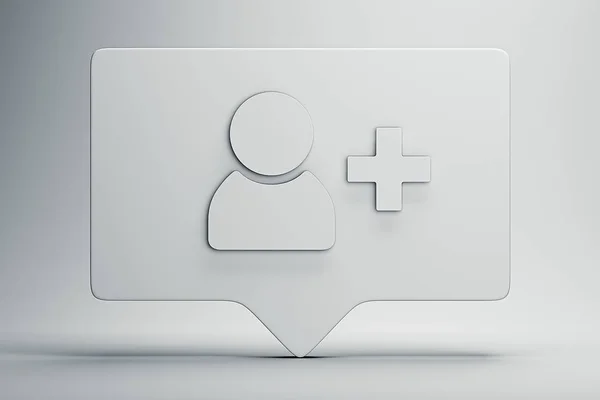 Volgeling-symbool of icoon op een witte achtergrond. 3D-rendering. Sociale media concept. — Stockfoto