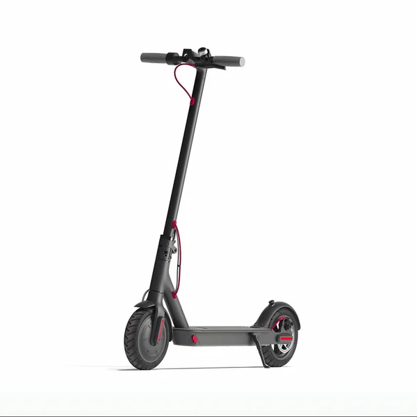 Beyaz arka plan üzerinde izole elektrikli scooter. Eko taşıma. 3D render