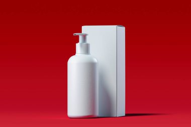 Krem, jel, losyon kozmetik dağıtıcısı. Güzellik ürün paketi. 3D render.
