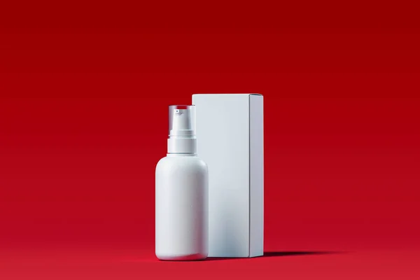 Distributore cosmetico per crema, gel, lozione. Pacchetto prodotto di bellezza. rendering 3d . — Foto Stock