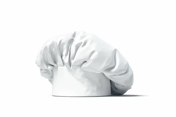 White cook hat or toque isolated on light background. 3d rendering. — Stock Photo, Image