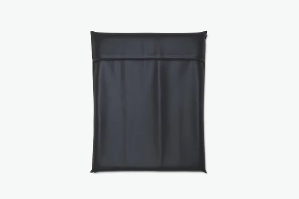 Black packet on white background. 3d rendering. copy space. Empty space. — Stock Photo, Image