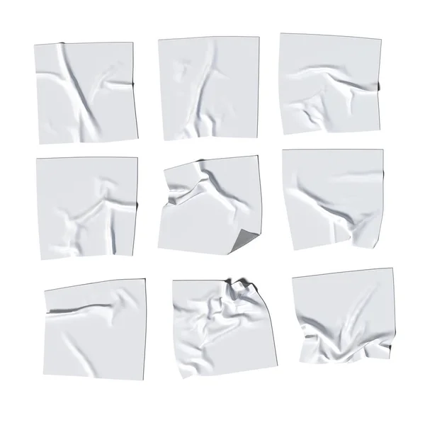 Panno realistico bianco o carta su sfondo bianco, rendering 3d. Poster bianco vuoto spazio vuoto. Copia spazio . — Foto Stock