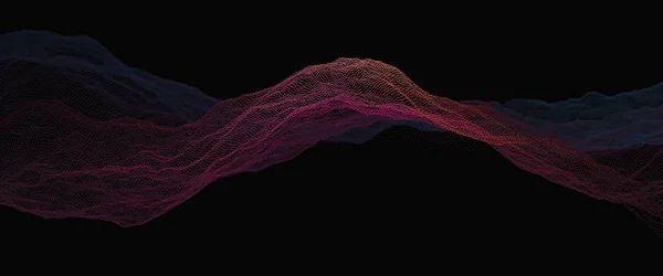 Музыка абстрактный фон с разноцветными динамическими волнами. Шаблон звуковых волн. музыкальный эквалайзер. 3d-рендеринг — стоковое фото