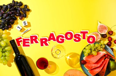 15 Ağustos, İtalya 'da düzenlenen geleneksel bir İtalyan hasat festivali. Eğlencenin ve kutlamanın sembolü. Sert ışık