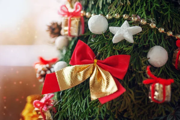Weihnachten Neuer Urlaubshintergrund Wintersaison Weihnachtsbaum Urlaub — Stockfoto