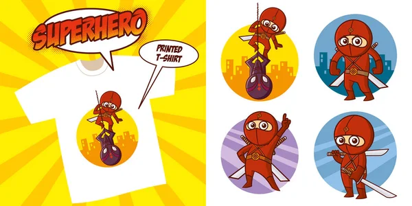 Superhero character Superheroes Set Vector illustration design — Stock Vector