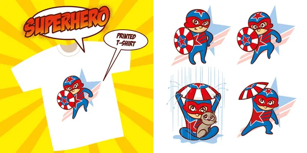 Superhero character Superheroes Set Vector illustration design — Stock Vector