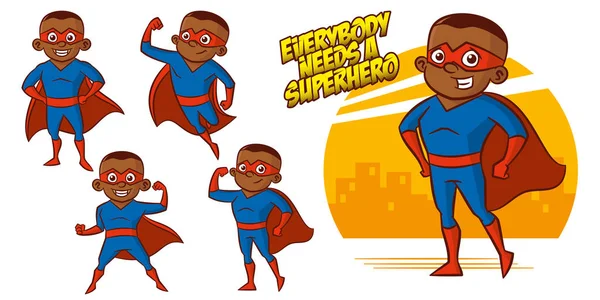 Süper kahraman karakter süper kahramanlar ayarla vektör çizim tasarımı Vektör Grafikler