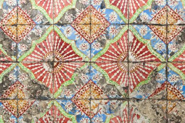 Porto, Portekiz binasında geleneksel Portekiz azulejo döşer. Arka plan doku. 