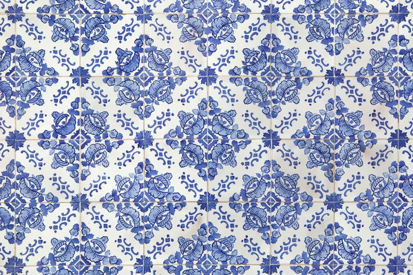Hagyományos Portugál Azulejo Csempe Épület Porto Portugália Háttér Textúra — Stock Fotó