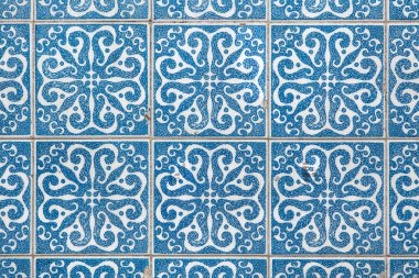 Porto, Portekiz binasında geleneksel Portekiz azulejo döşer. Arka plan doku. 