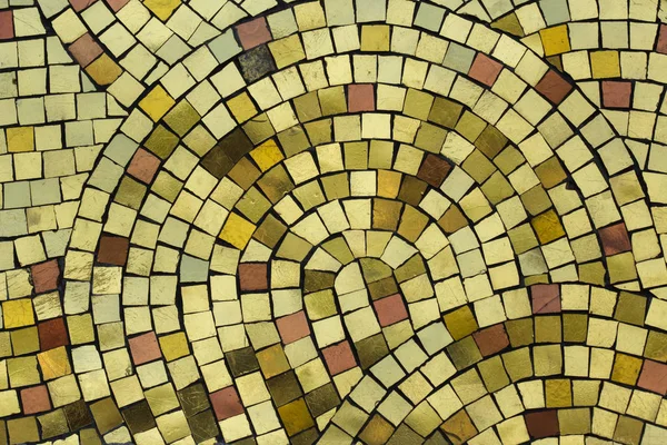 Dorato Smalt Sul Pannello Mosaico Fuori Dalla Cattedrale Navale Kronstadt — Foto Stock