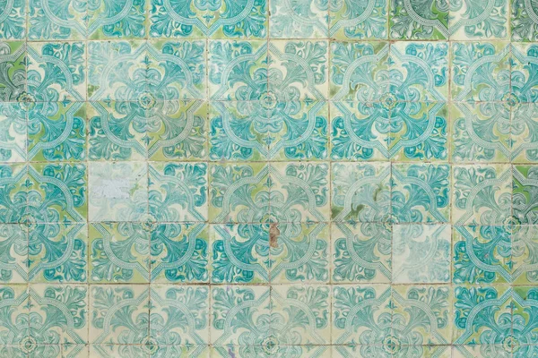 Dlaždice tradiční portugalské azulejos. Textura pozadí. — Stock fotografie