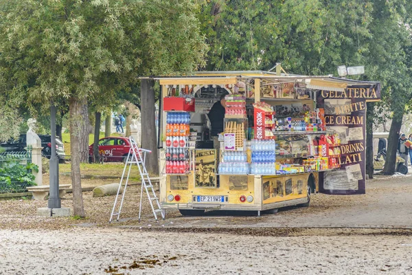 Rom Italien Dezember 2017 Imbiss Und Getränkestand Park Villa Borghese — Stockfoto