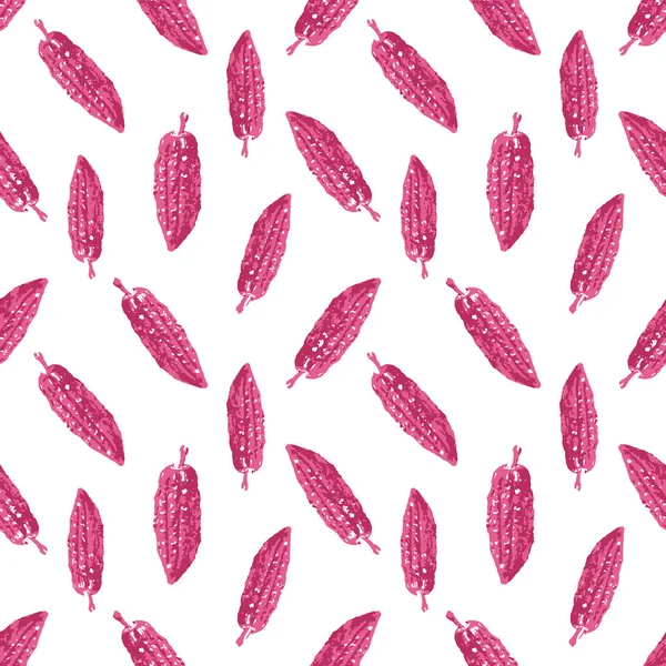 ピンクと白をモチーフに カカオフルーツをモチーフにした会話型ポップアートスタイルのシームレスなパターンデザイン — ストック写真