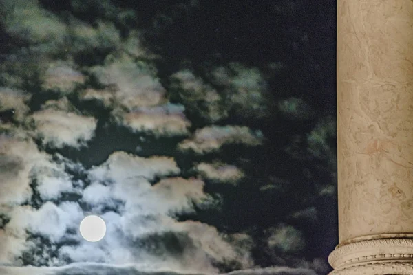 Σύννεφα Και Φωτογραφία Σκηνή Νύχτα Φόντο Του Ουρανού — Φωτογραφία Αρχείου